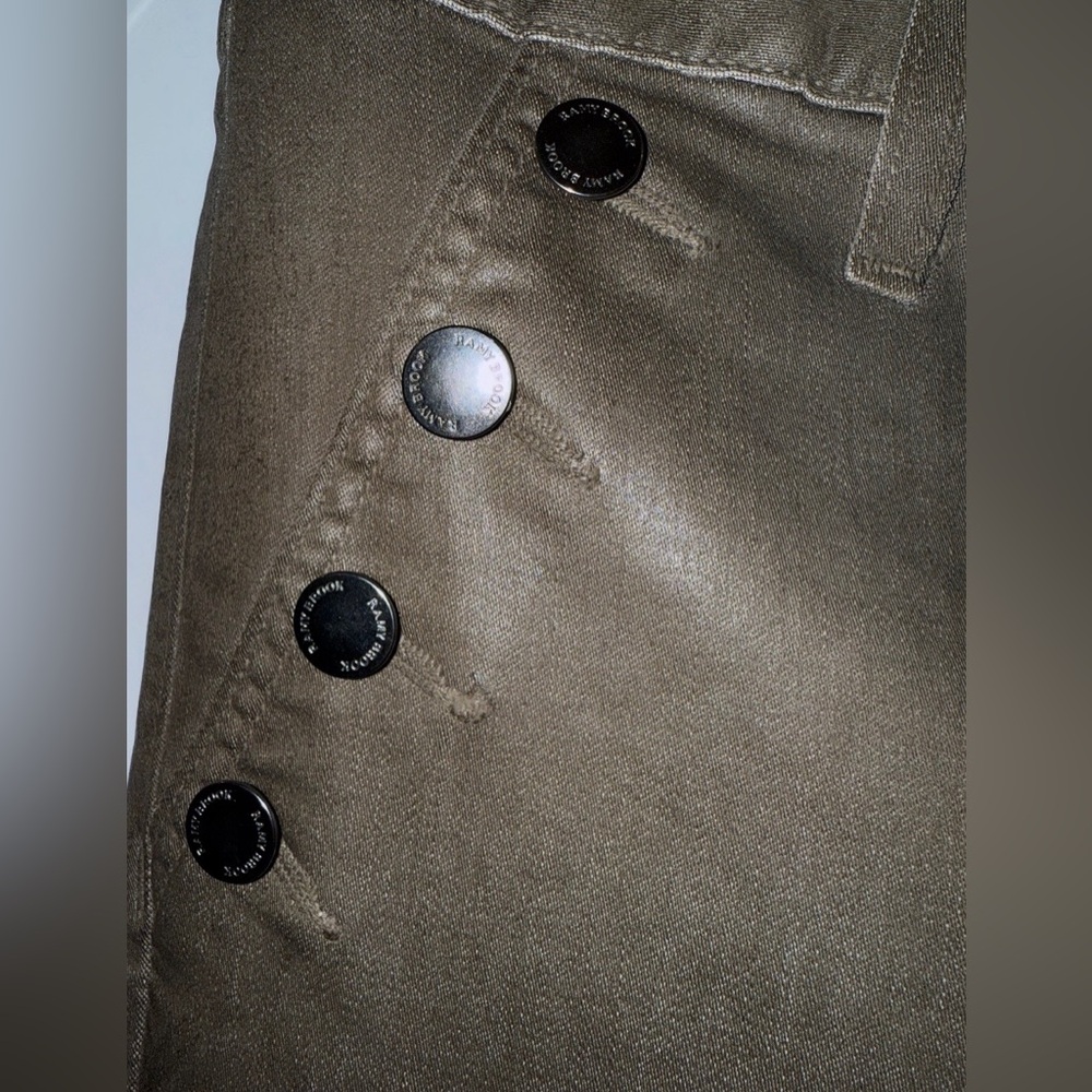 New RAMY BROOK helena high rise coated flare jean in glossy gunmetal 29 $275.00 - Picture 5 of 14